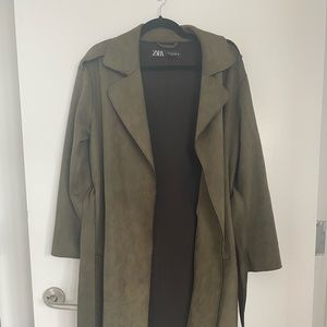 ZARA green trench coat